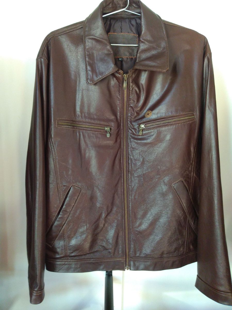 jaqueta de couro black bull