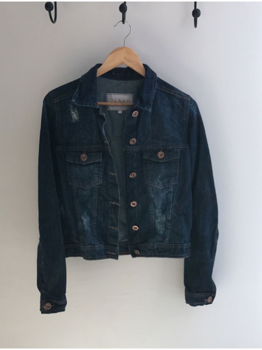jaqueta jeans dzarm feminina