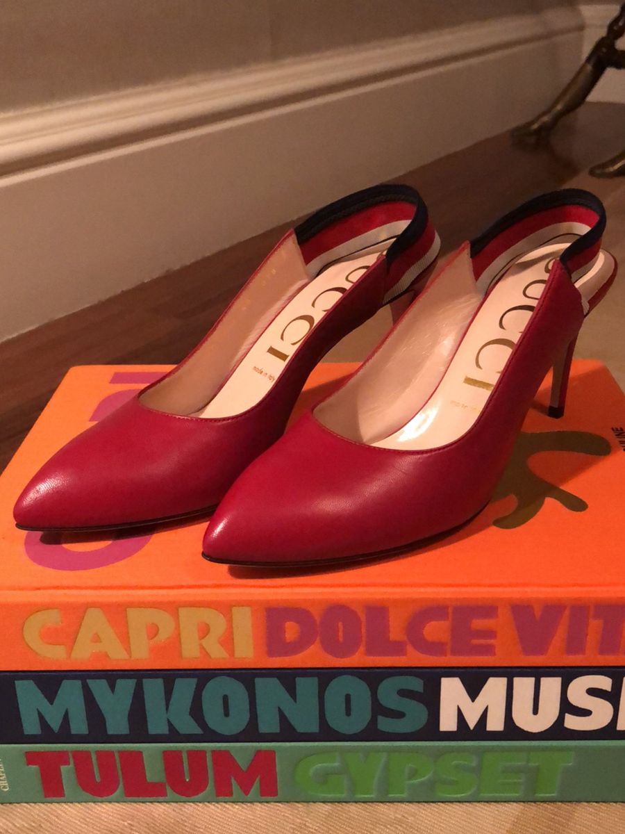 sapato gucci vermelho