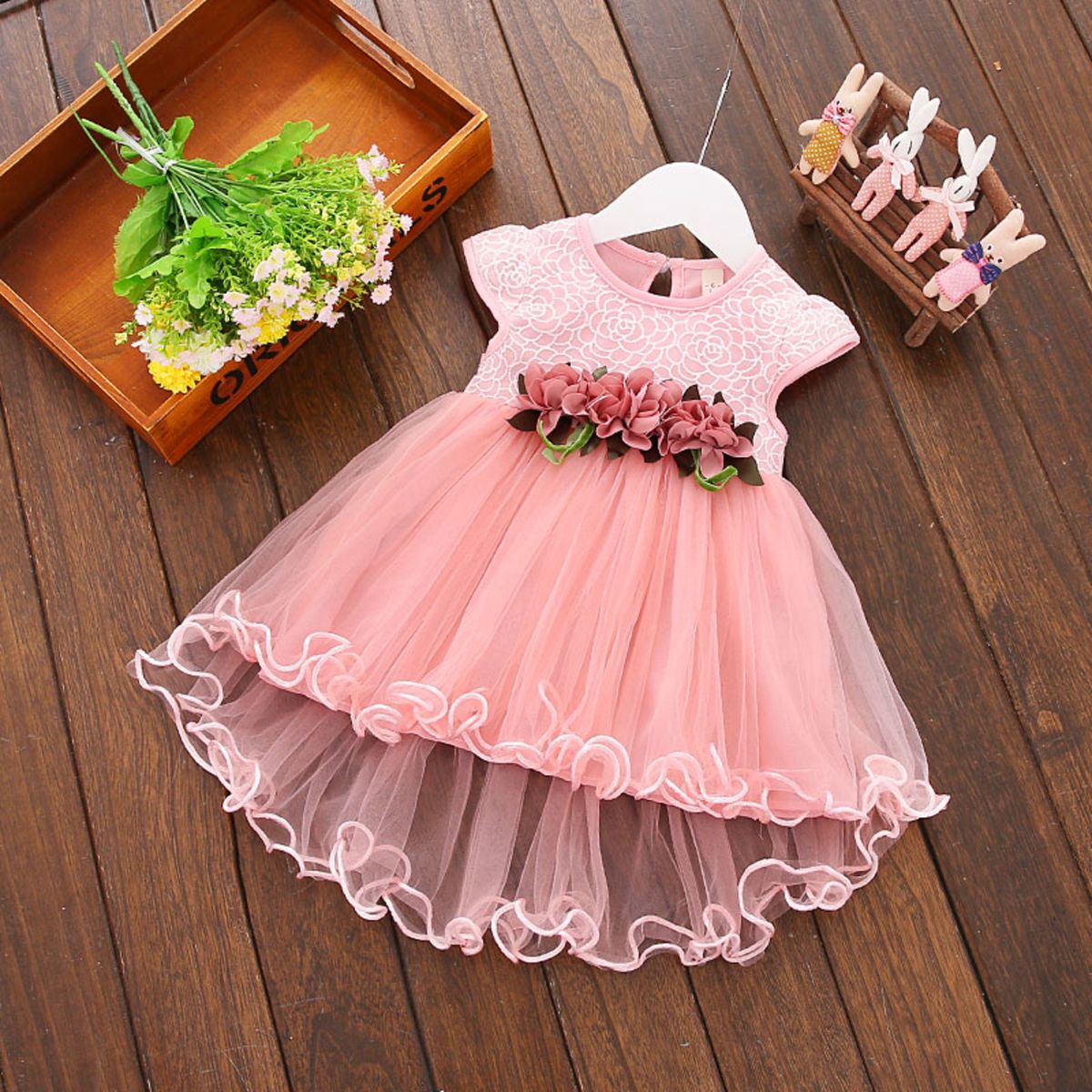 vestido rosa para bebe