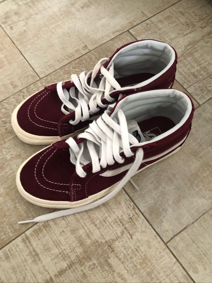tenis vans old skool vinho cano alto