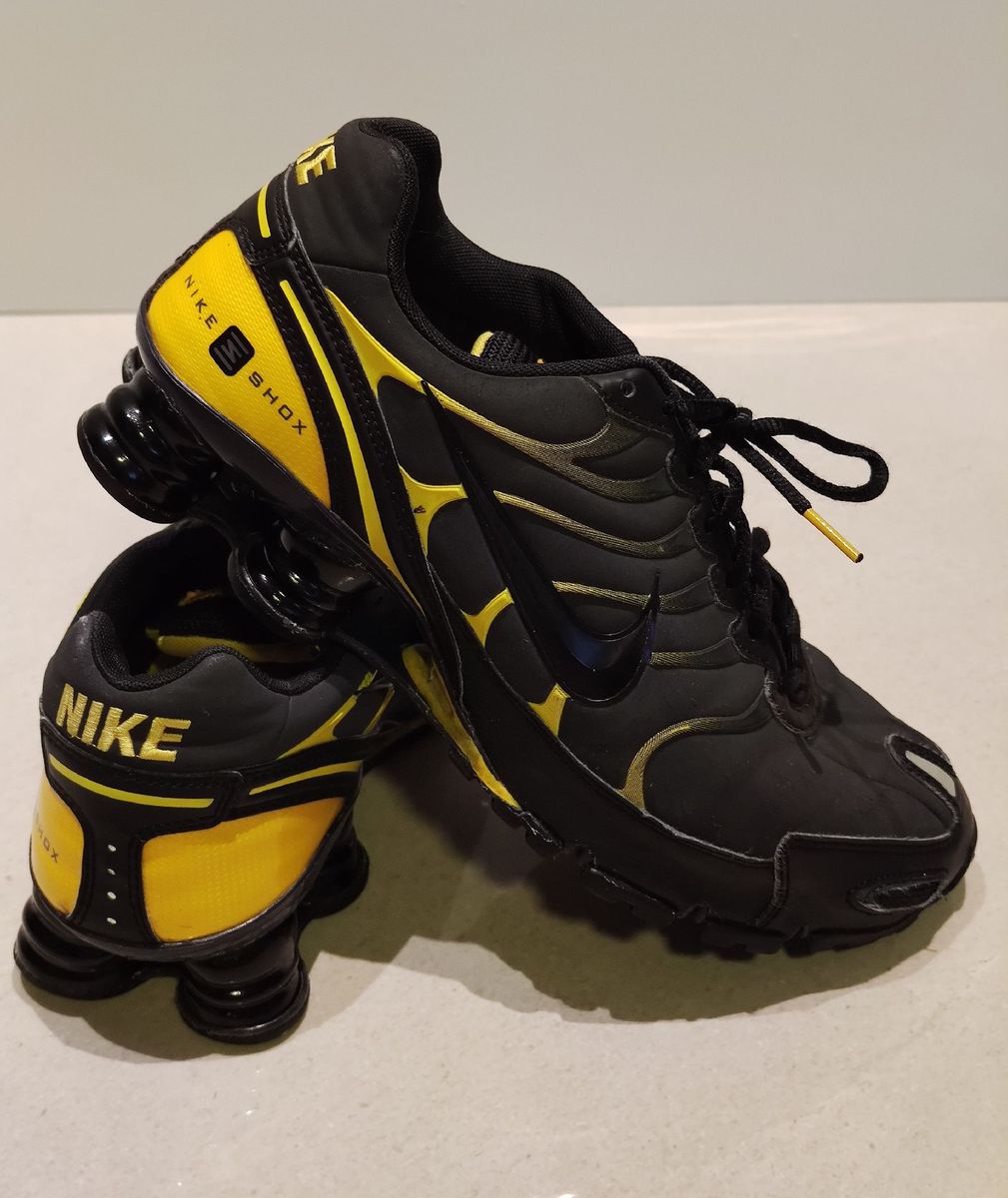 nike shox preto e amarelo