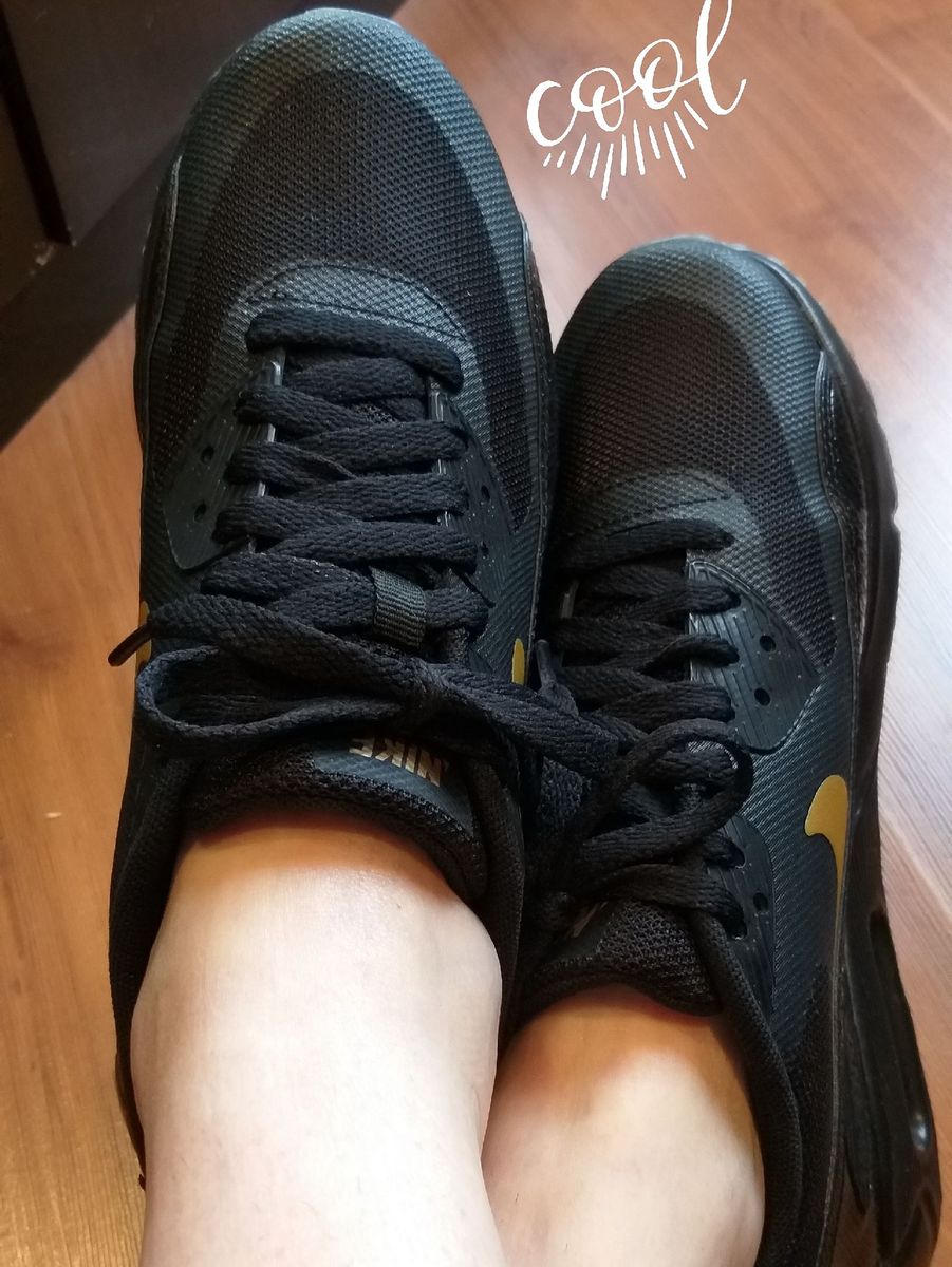 air max preto e dourado