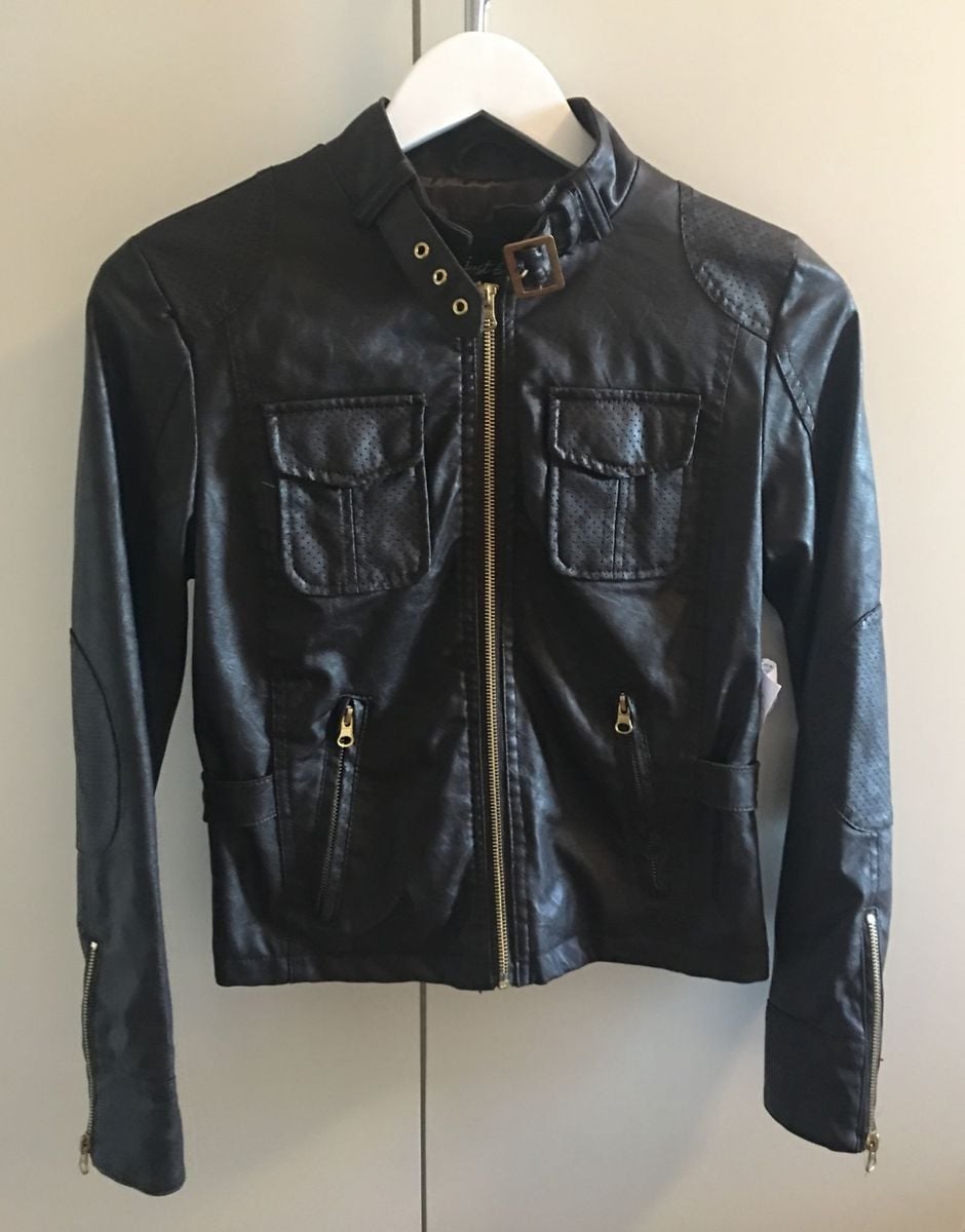 jaqueta couro feminina renner