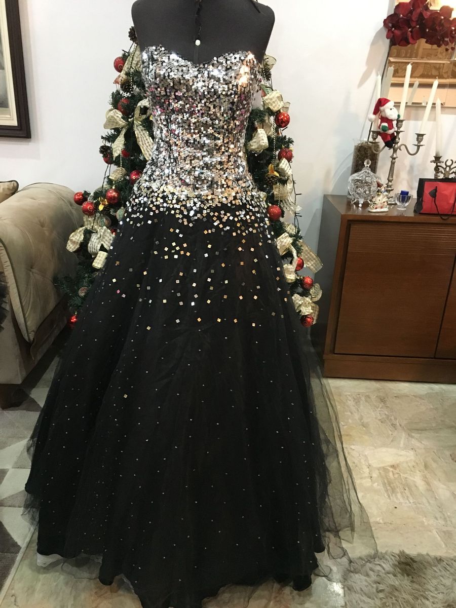 vestido para 15 anos preto