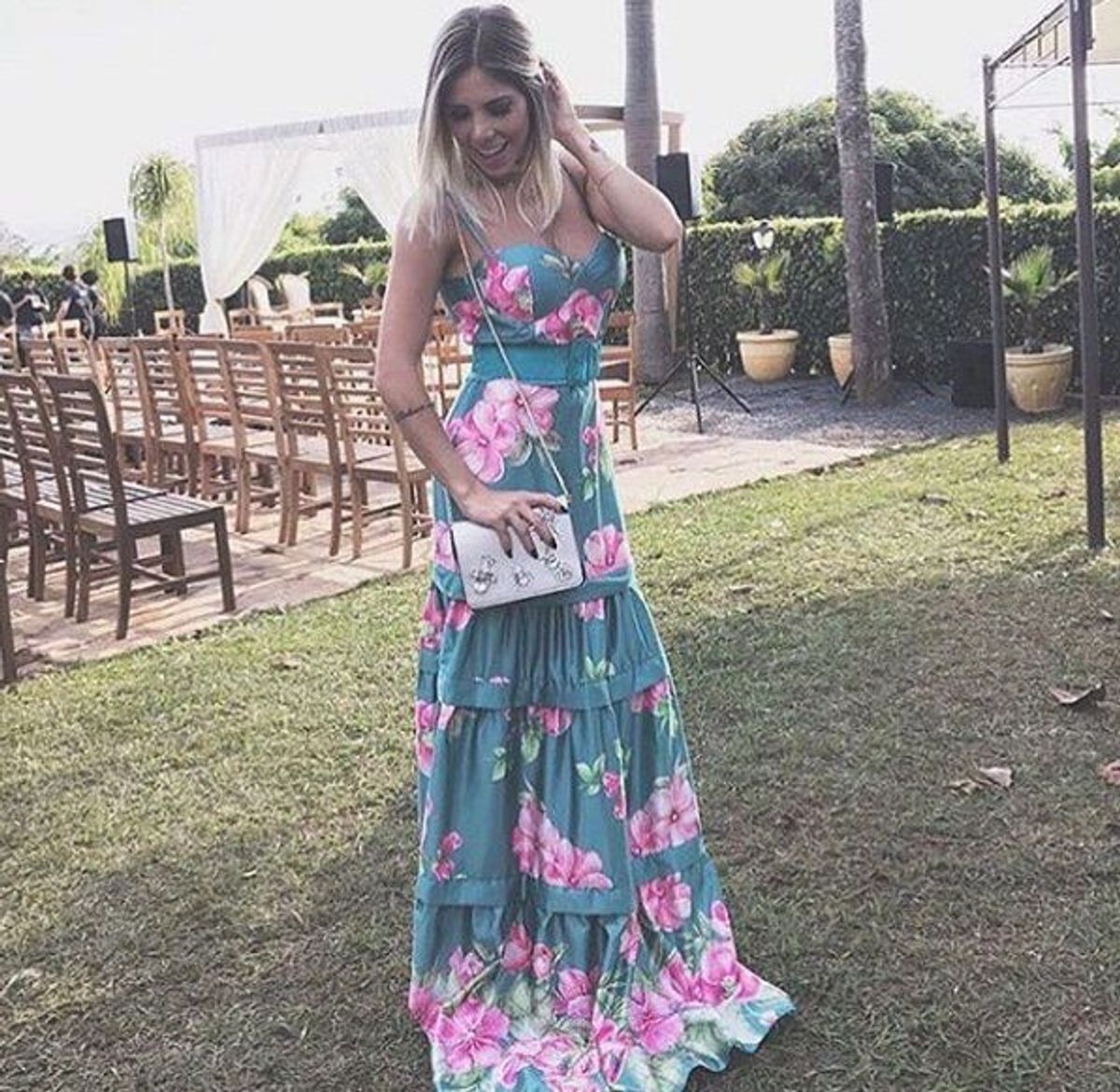 vestidos floridos para casamento