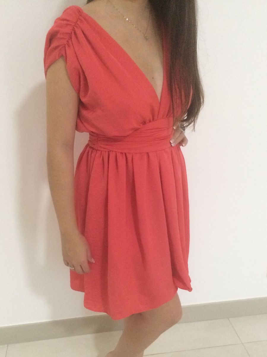 vestido longo cor goiaba