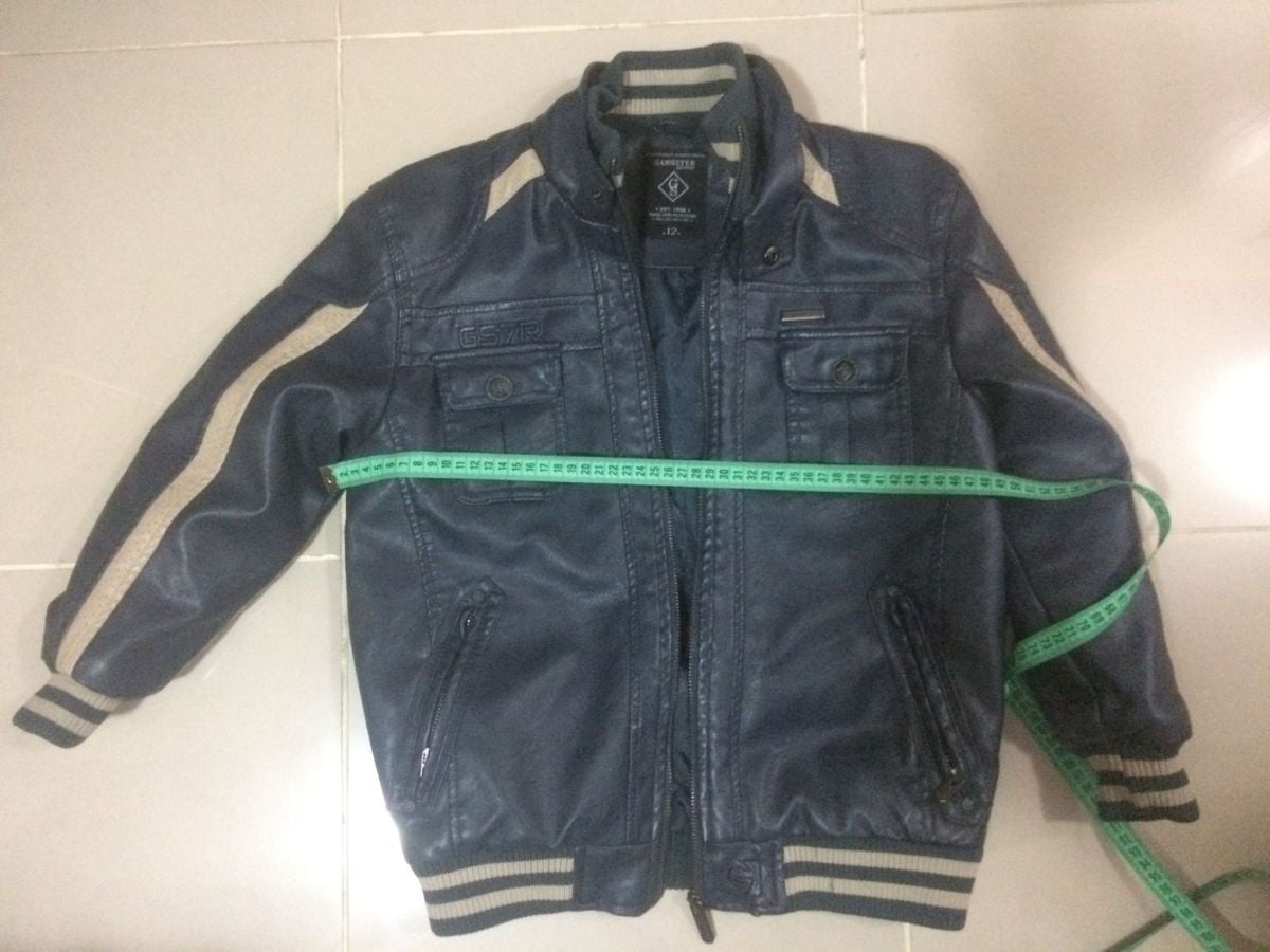 jaqueta de motoqueiro infantil