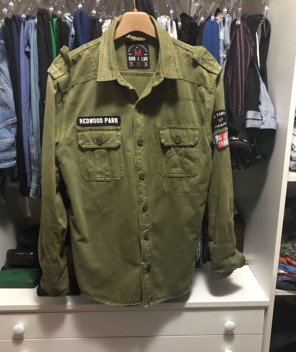 camisa verde militar renner