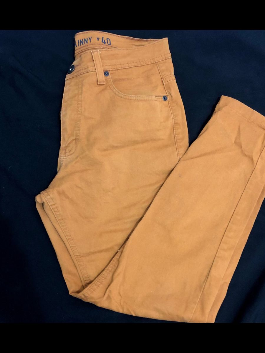 calça jeans marrom claro feminina