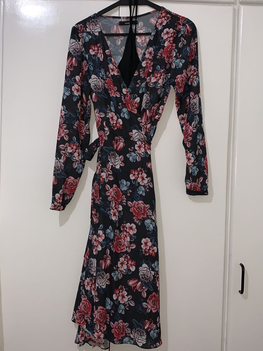 amaro vestido manga longa