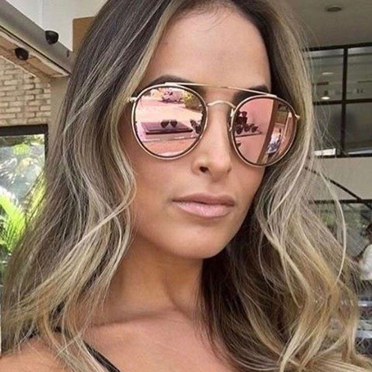 oculos de sol ray ban round double bridge preto rb3647 oculos de sol ray ban round double bridge preto rb3647