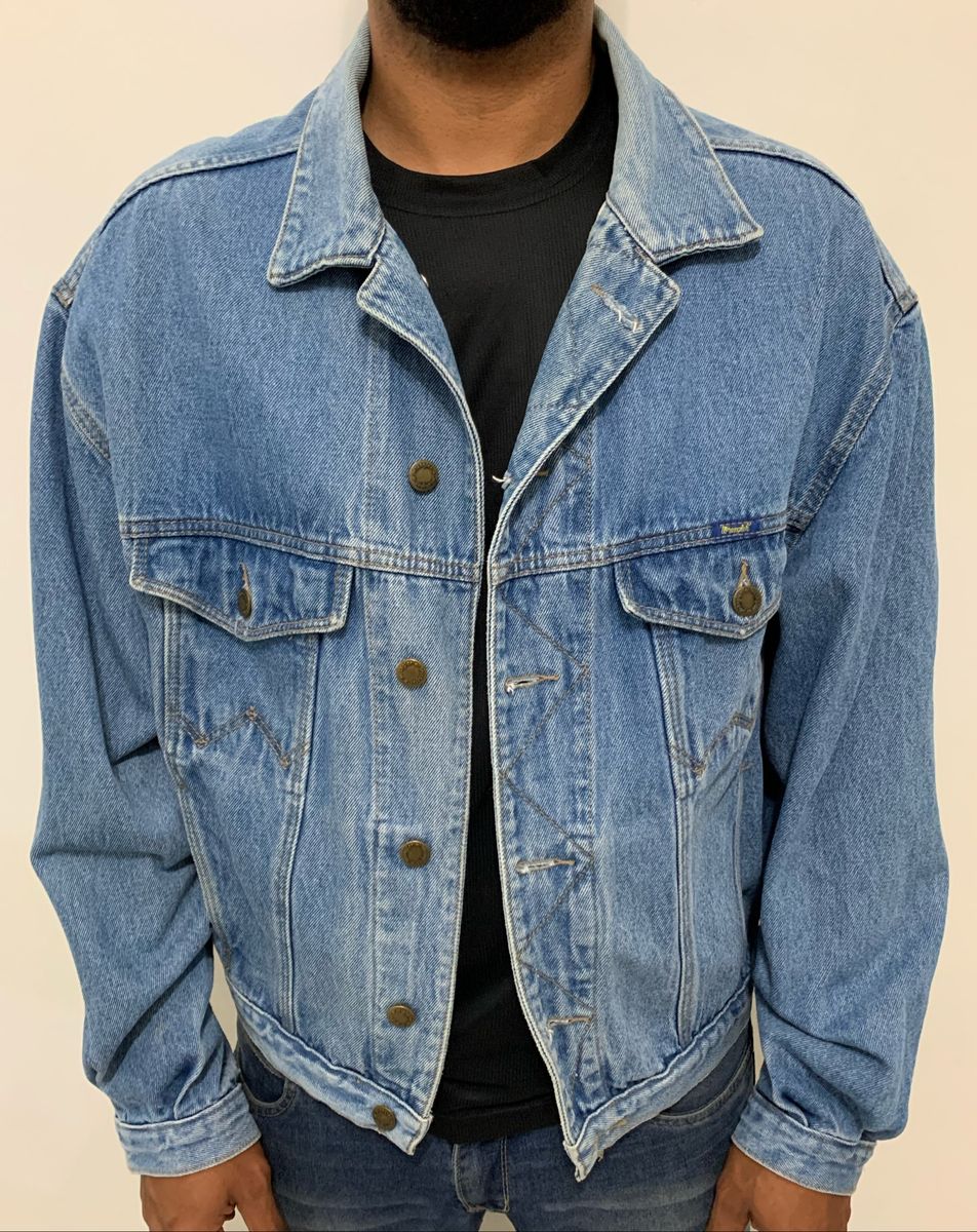 jaqueta jeans wrangler masculina