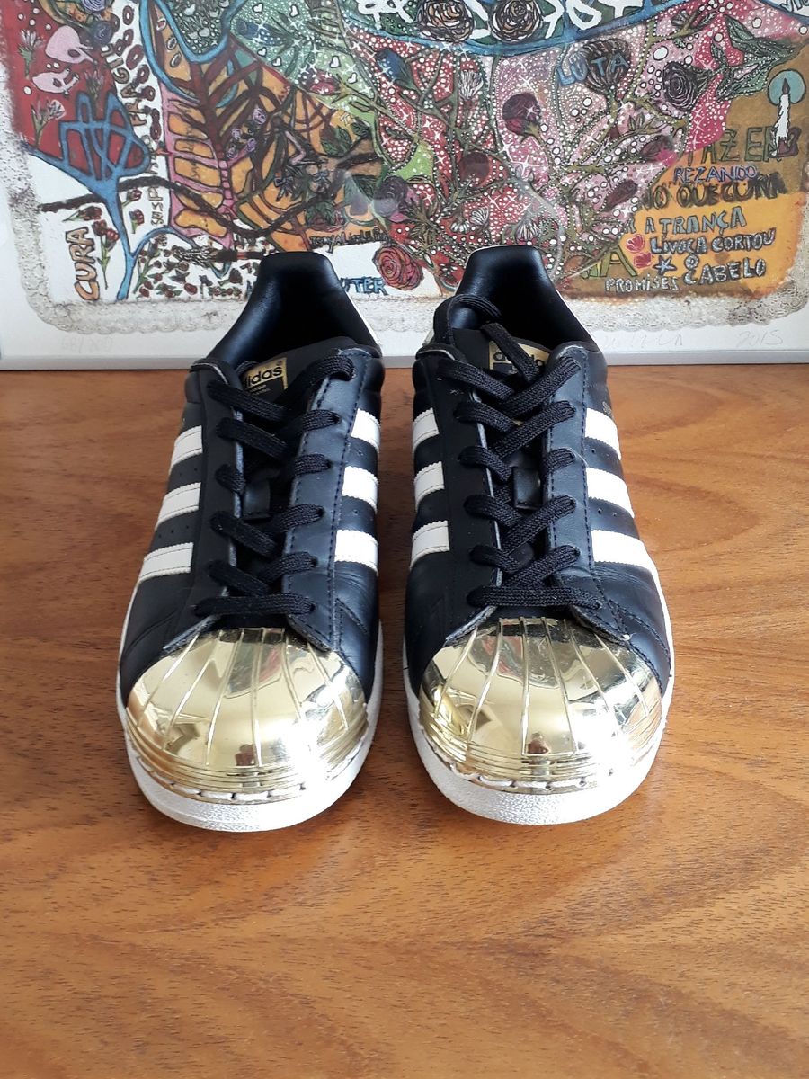 adidas preto e dourado feminino