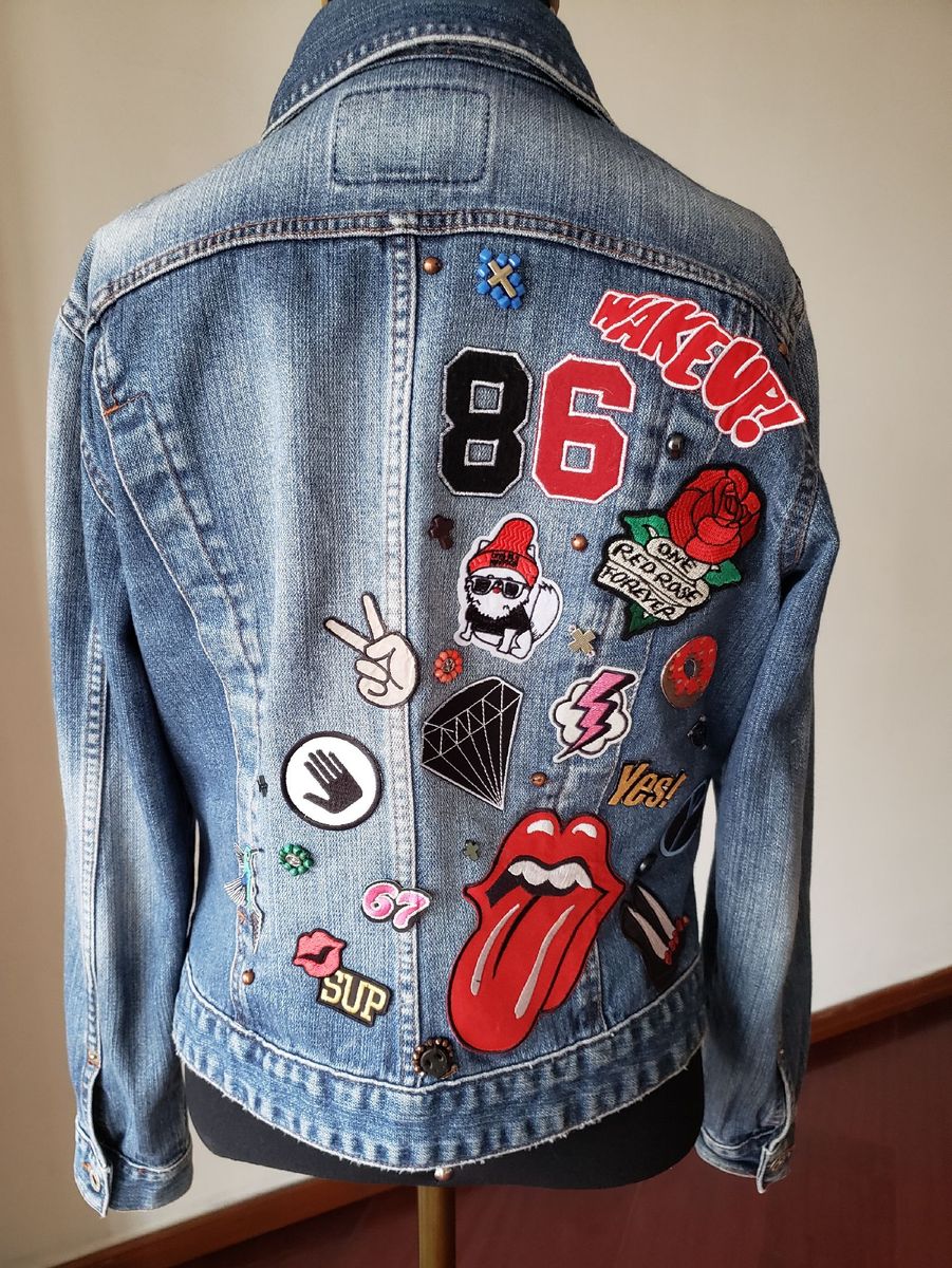 jaqueta jeans guess feminina