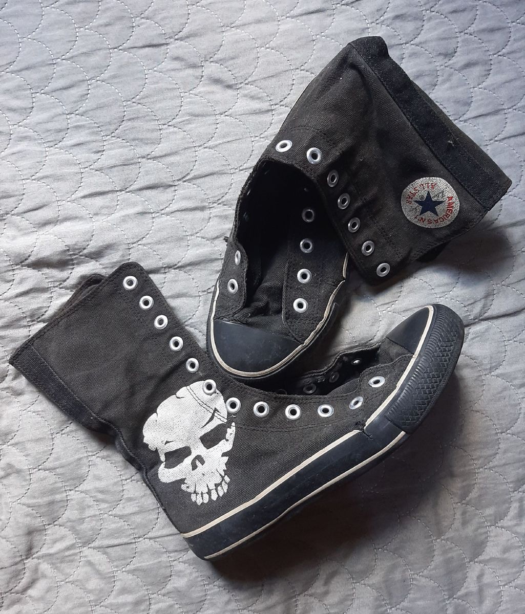 all star caveira cano alto
