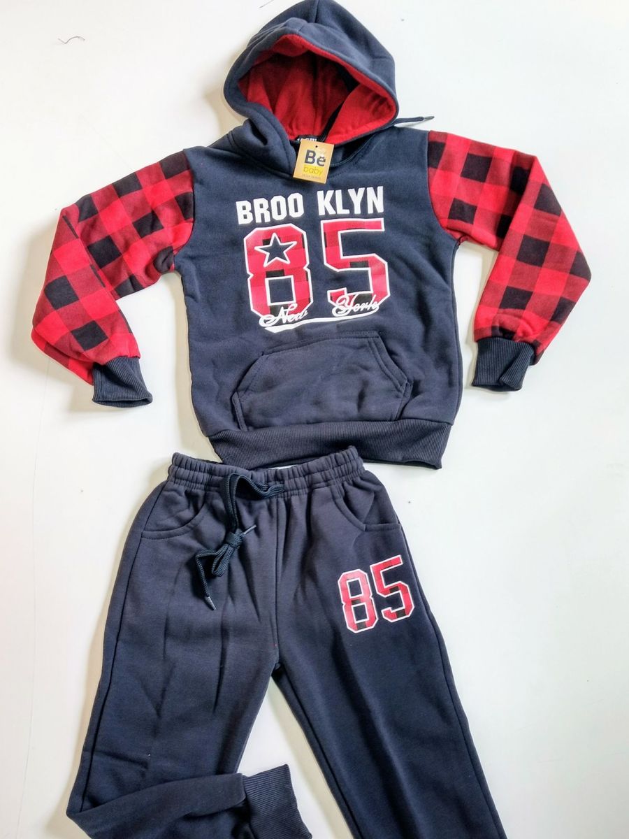 conjunto moletom grosso infantil