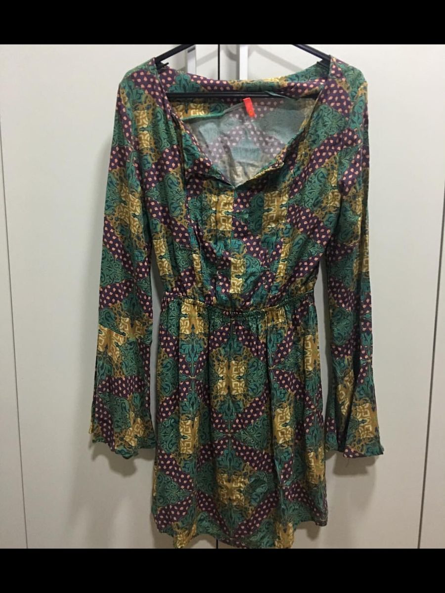 vestido preto manga longa renner