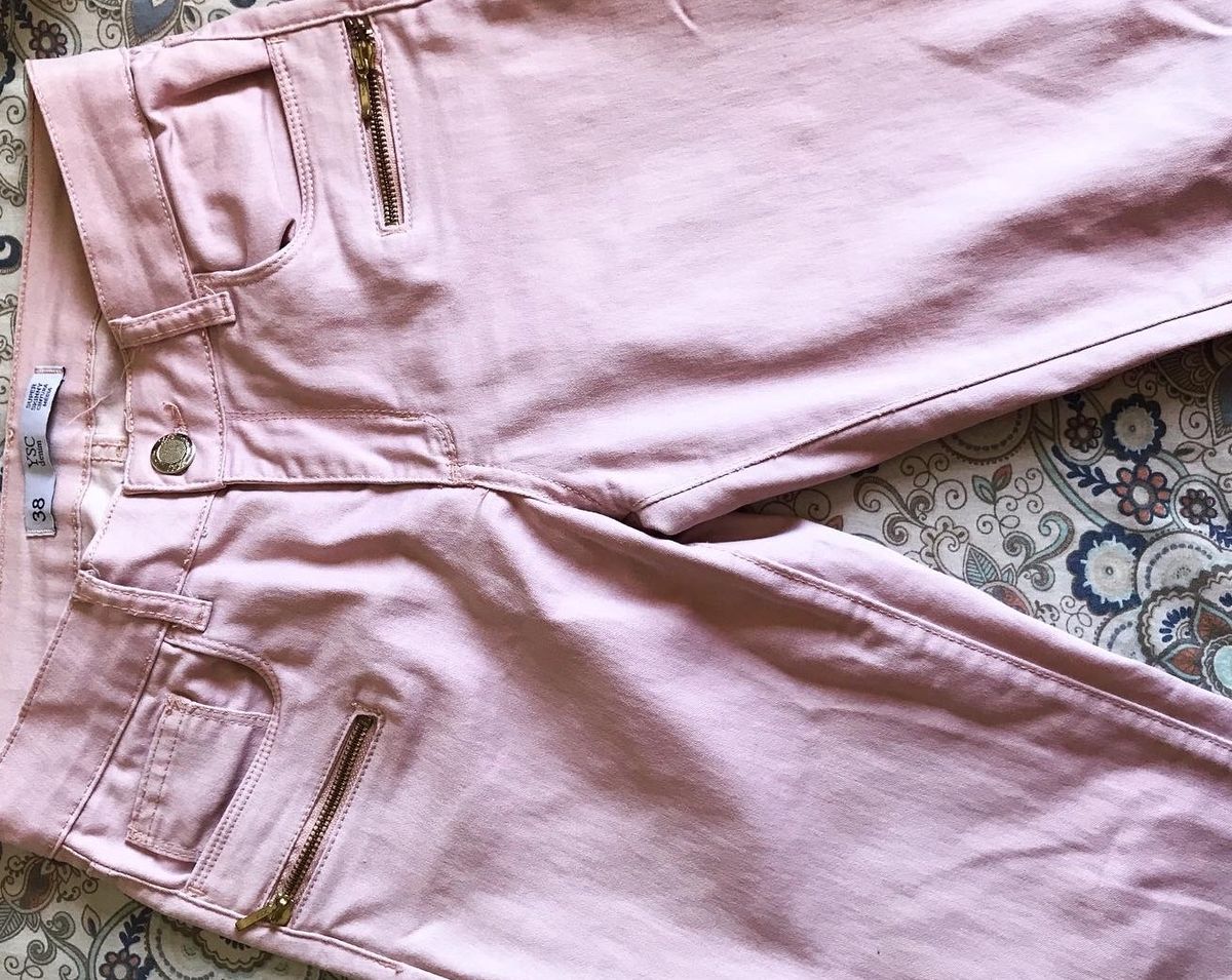 calca jeans rose