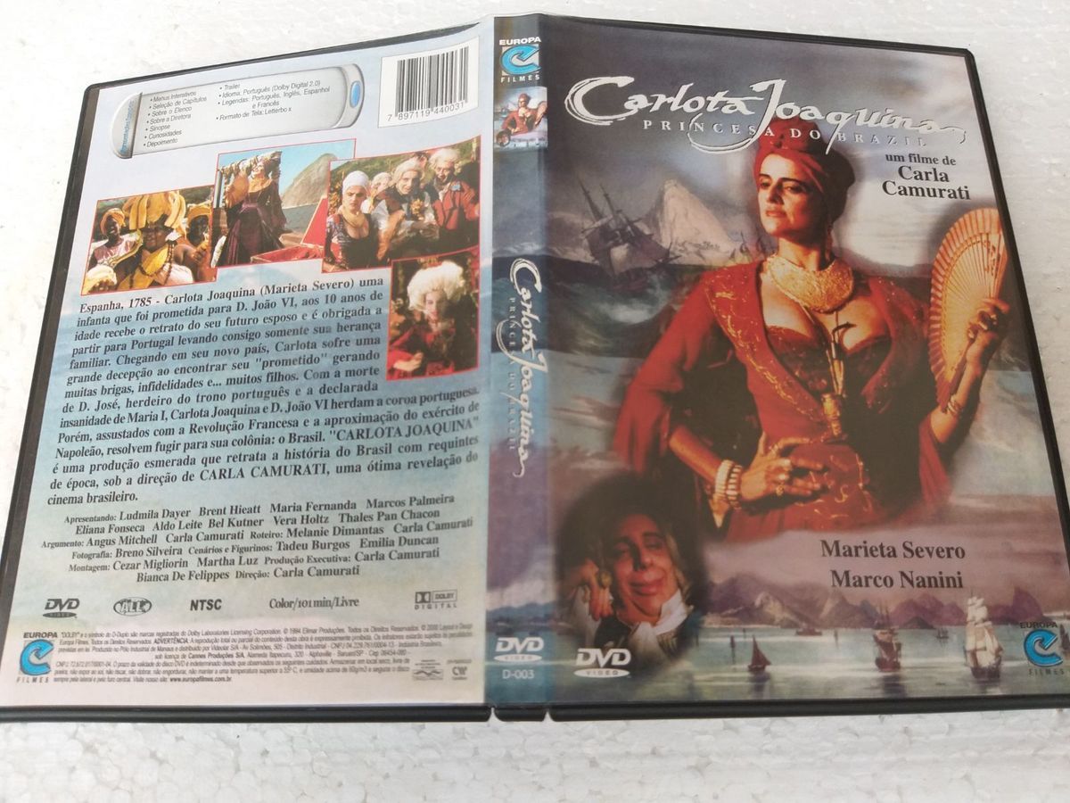 Carlota Joaquina Princesa do Brasil Dvd - Marieta Severo | Filme e ...