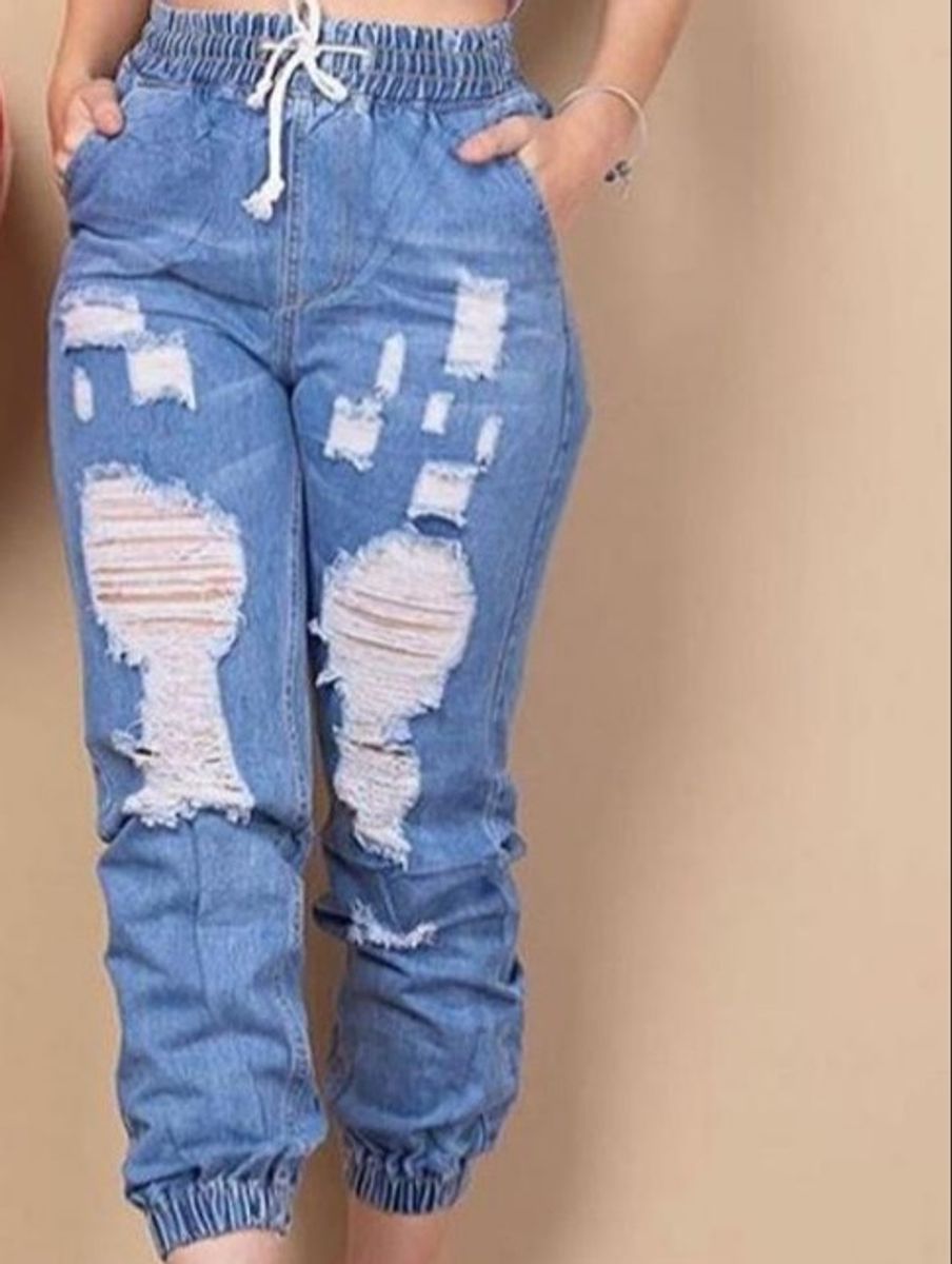 calça jogger jeans feminina comprar