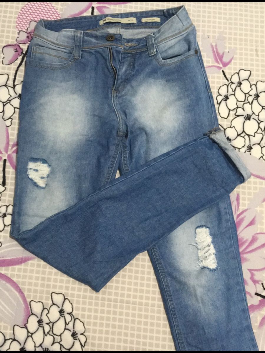 calça boyfriend feminina hering