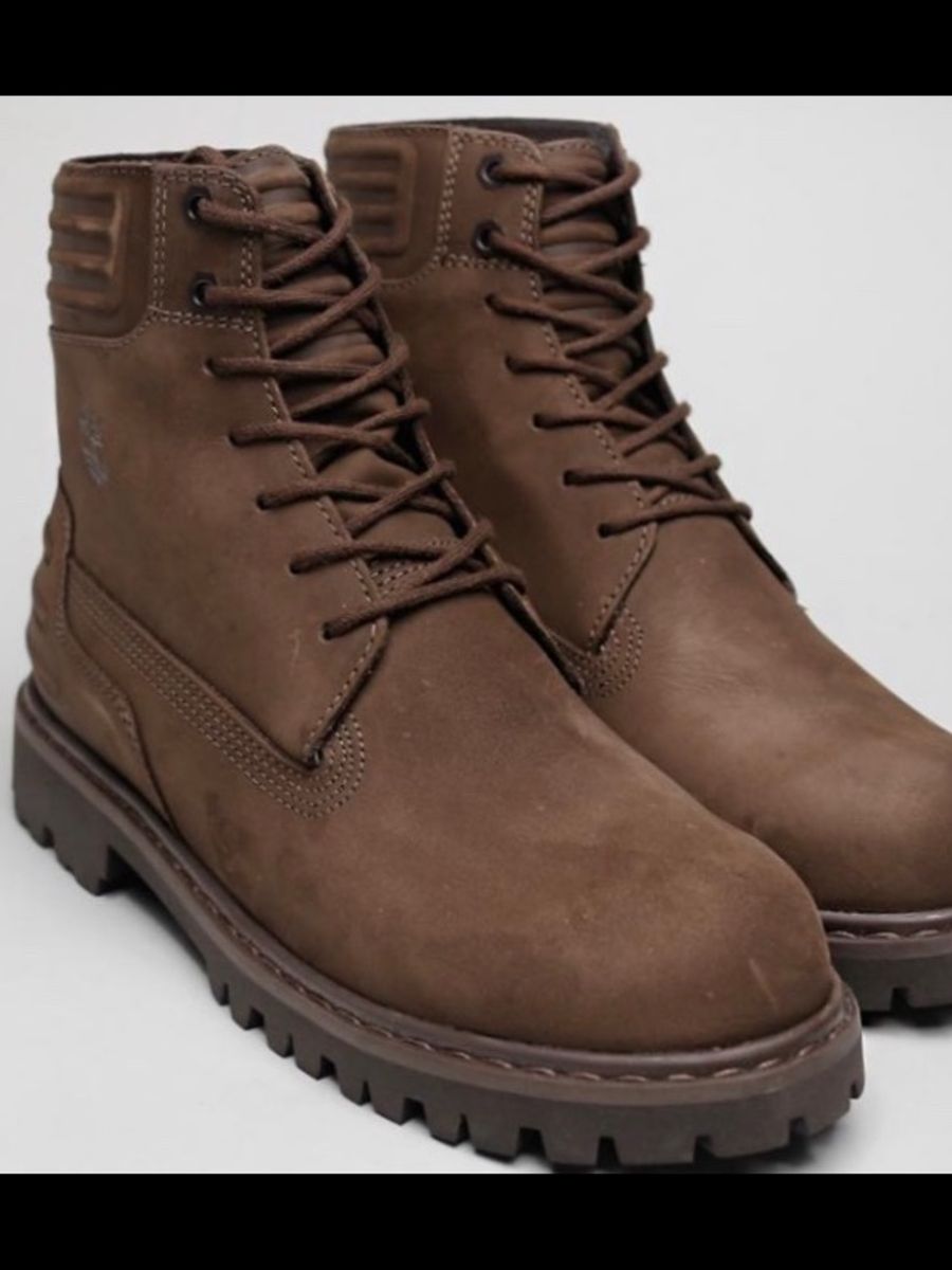 bota couro timberland factory 73 marrom