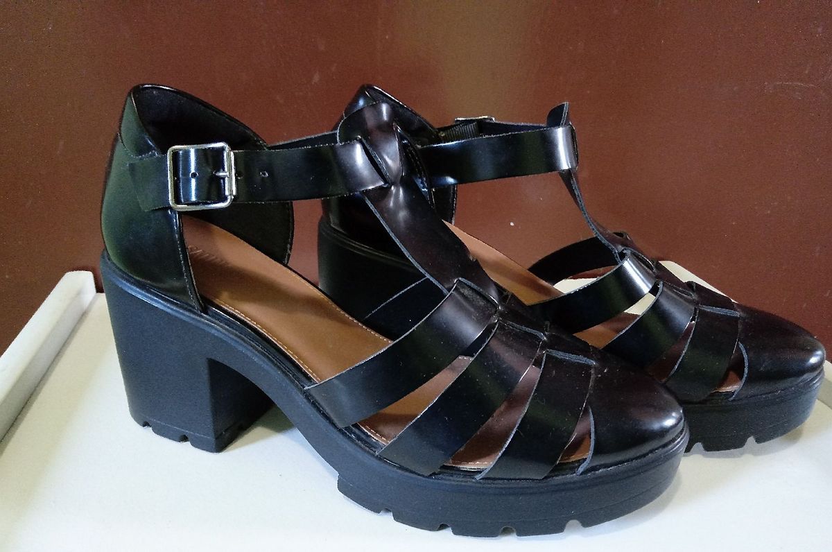 sandalia tratorada satinato