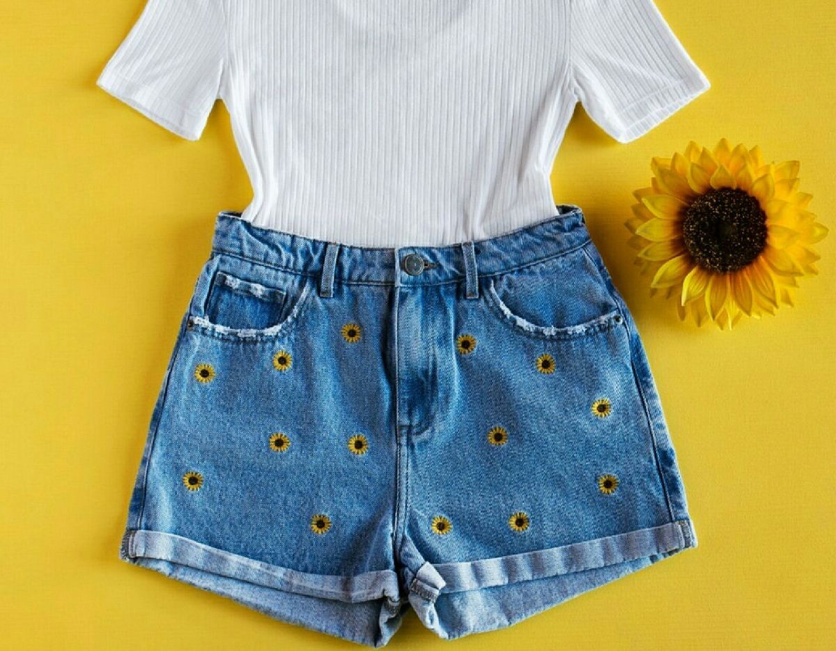 short jeans girassol