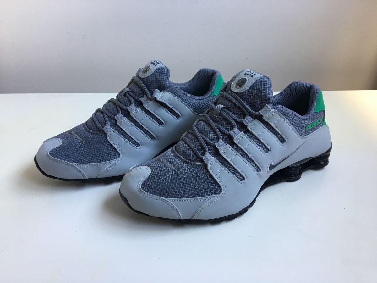 nike shox cinza com verde