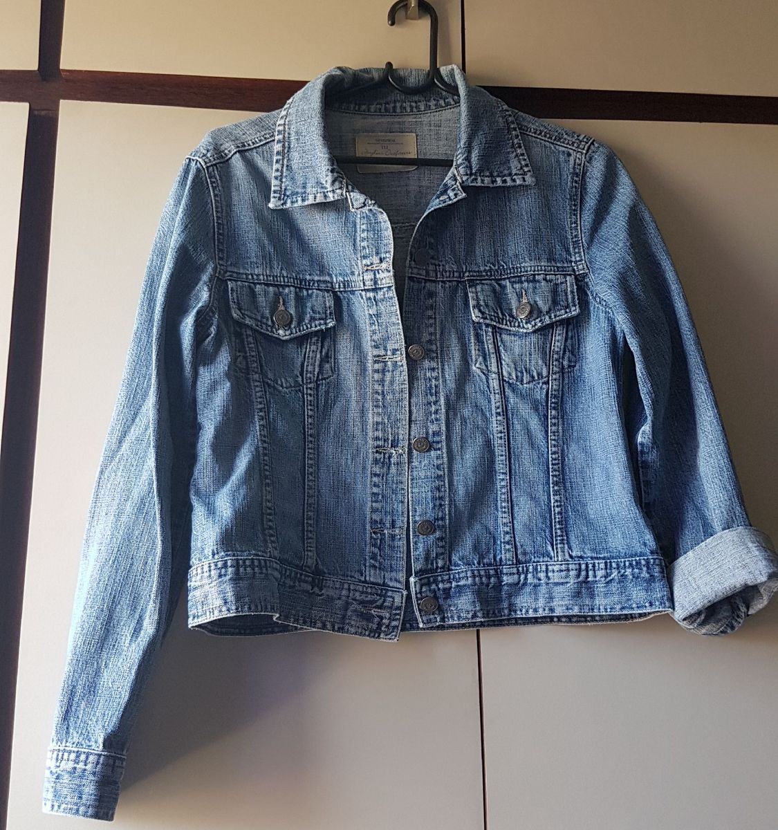 mini jaqueta jeans feminina