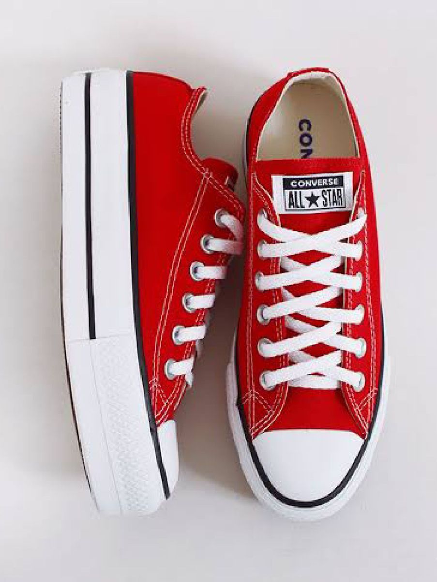 converse vermelho plataforma