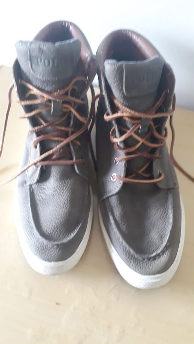 tenis polo feminino branco couro