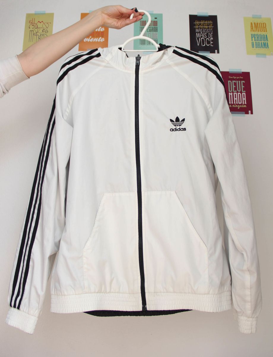 jaqueta adidas dupla face