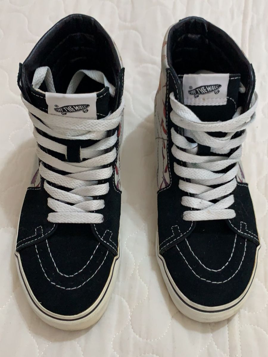 tenis vans feminino preto cano alto