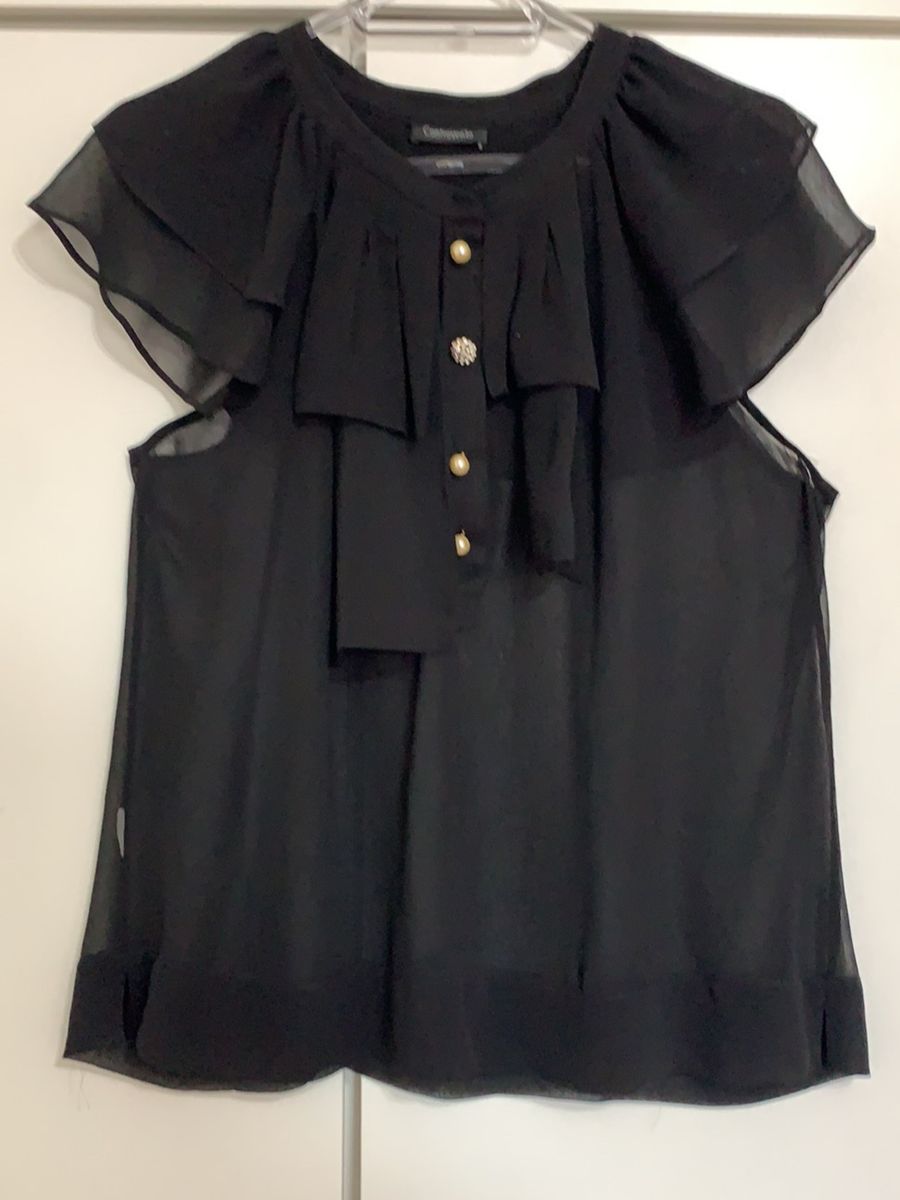 blusa preta feminina para festa