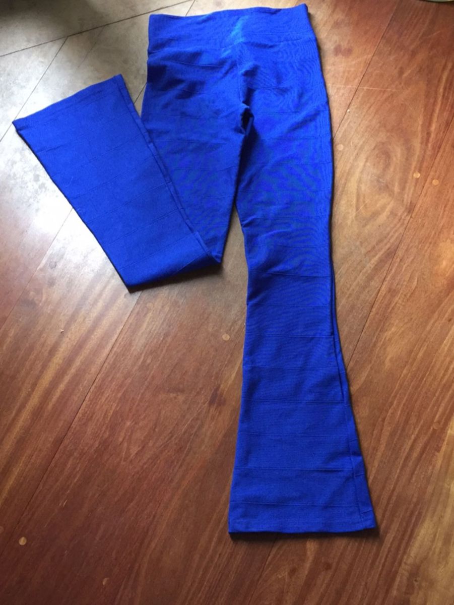 calça bandagem azul