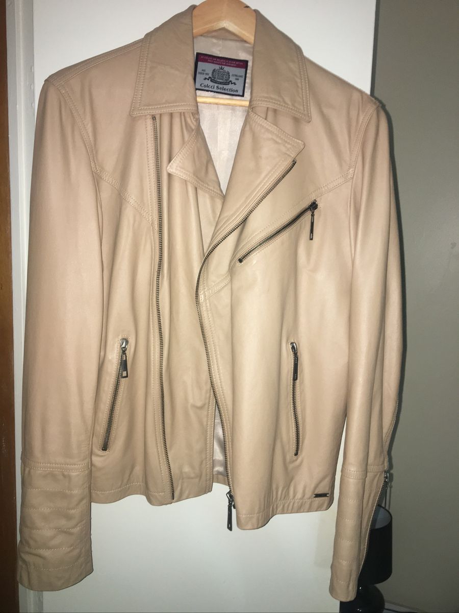 jaqueta de couro masculina colcci