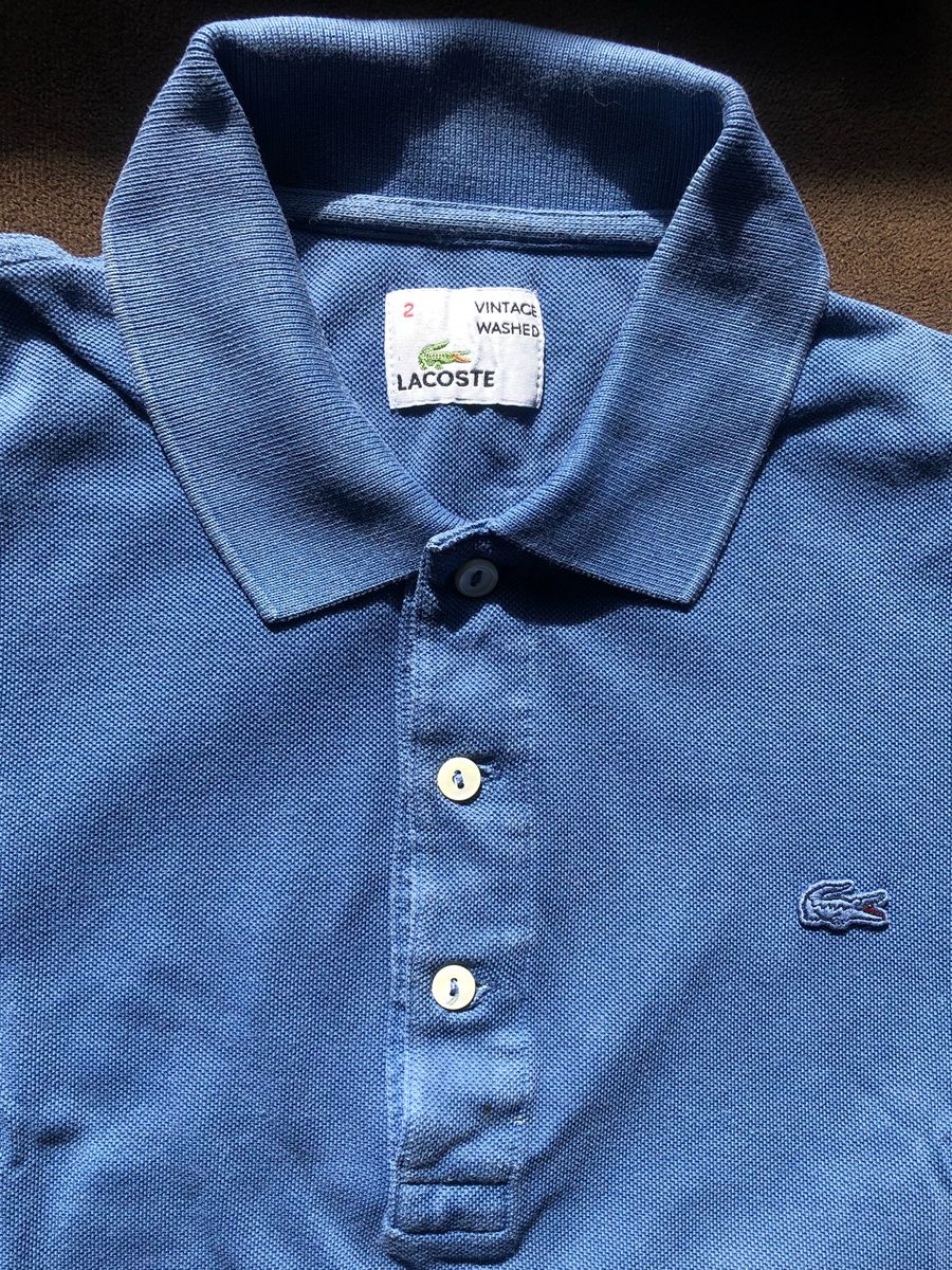 lacoste vintage washed polo