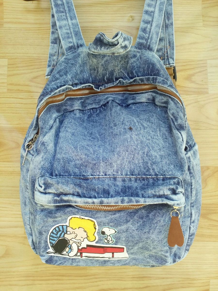 mochila snoopy jeans