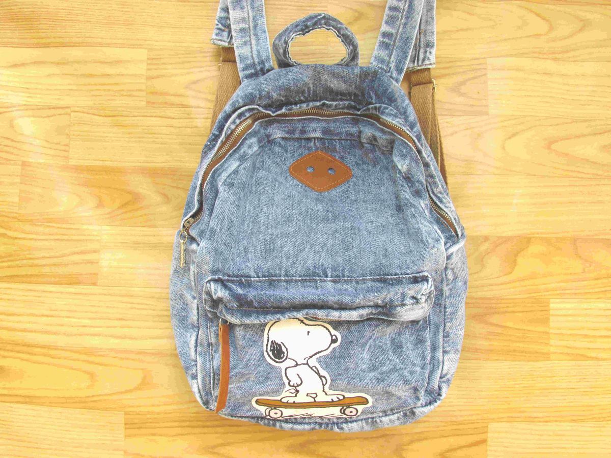 mochila snoopy jeans