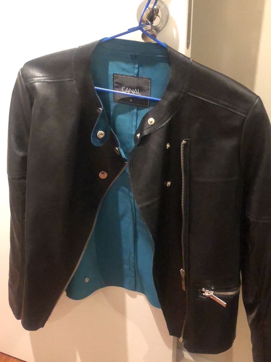 jaqueta de couro ecológico feminina