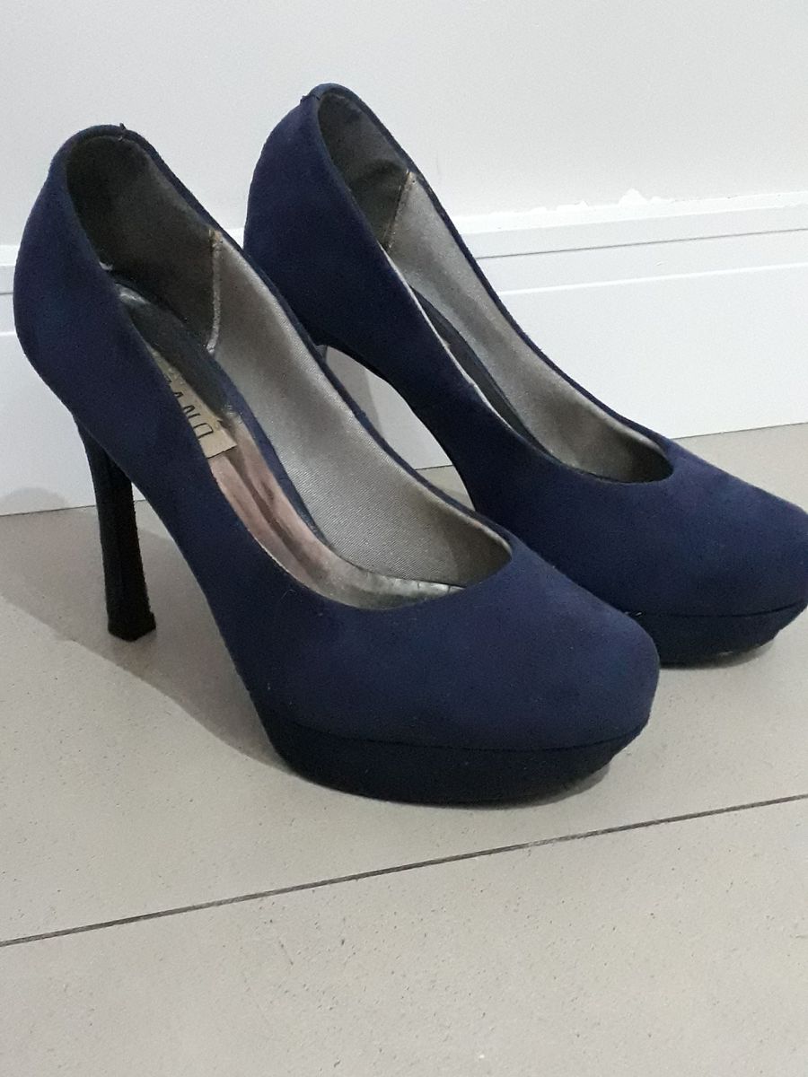 sapato azul feminino