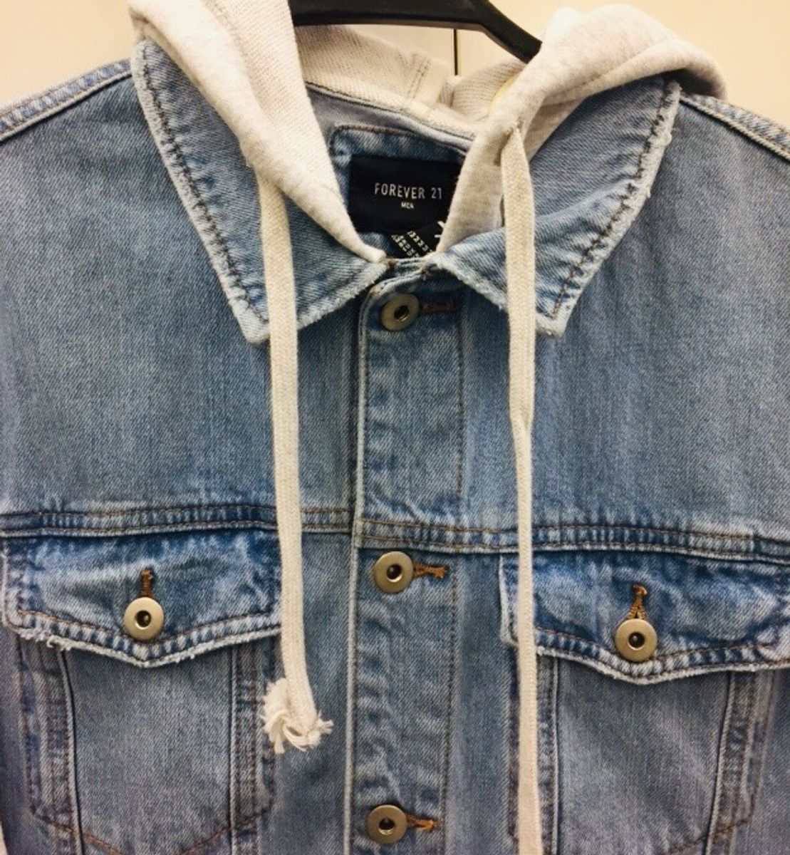 jaqueta jeans masculina forever 21