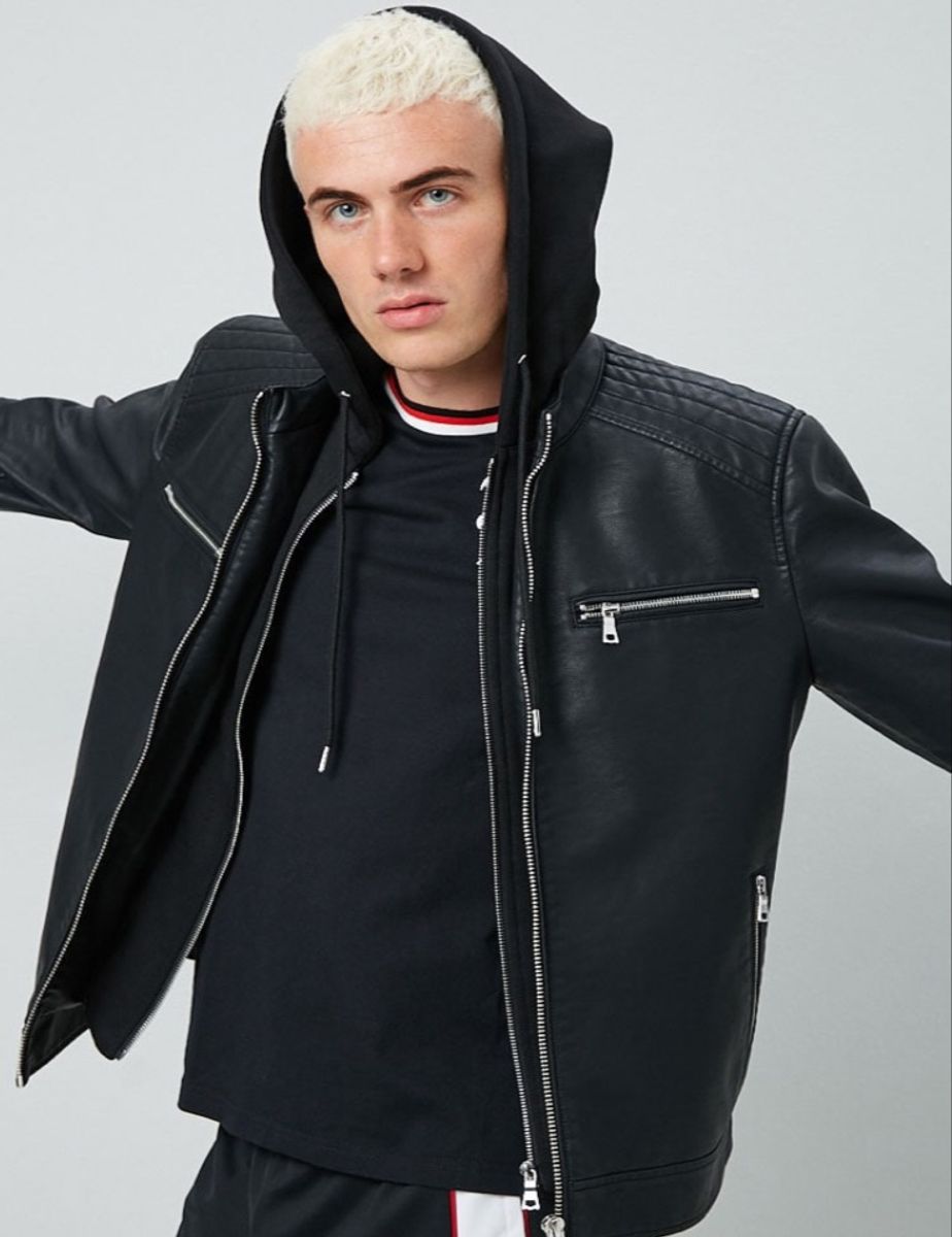 jaqueta couro forever 21