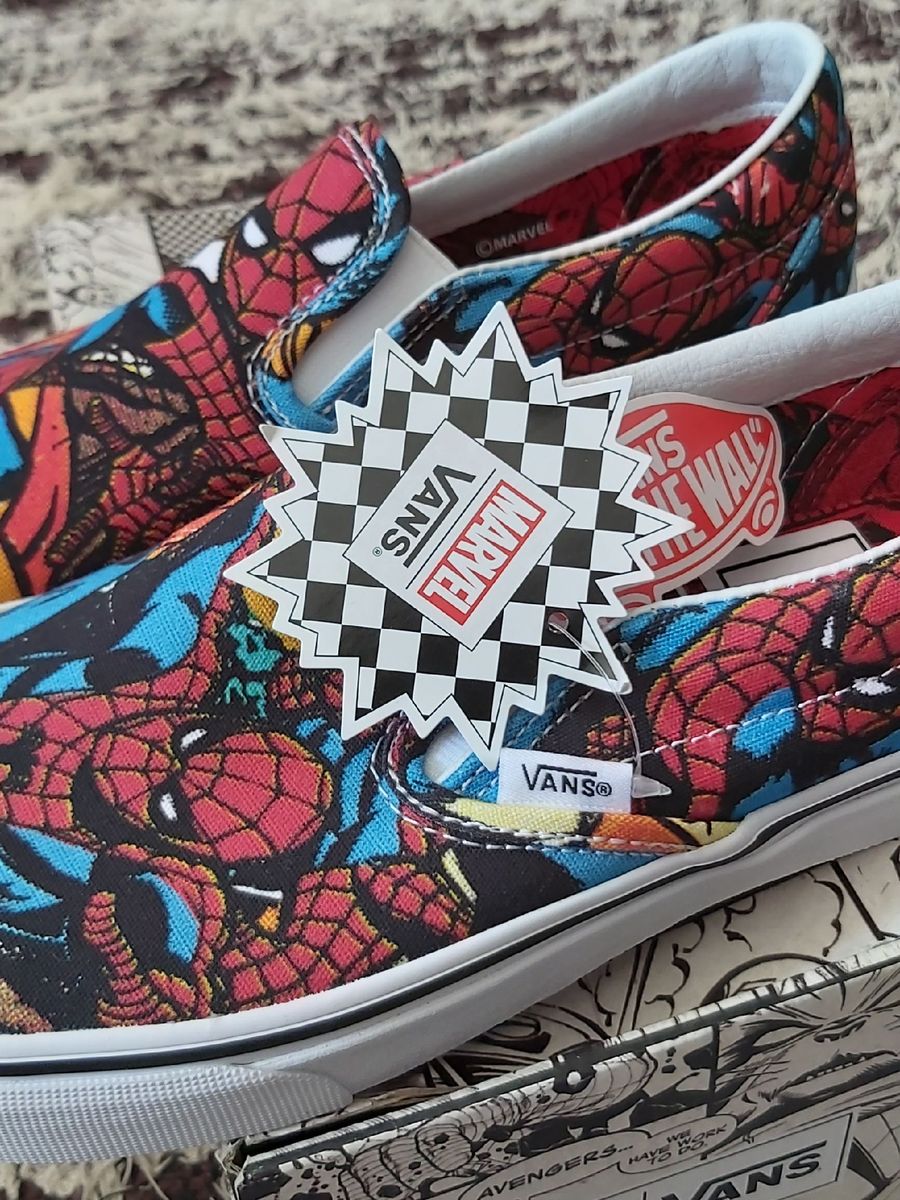 tenis vans homem aranha