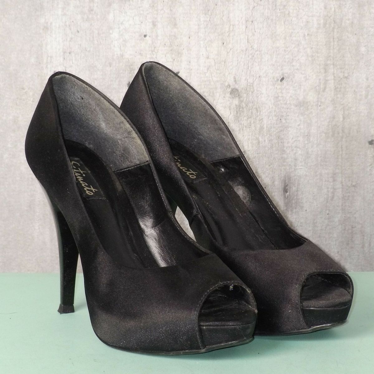 peep toe satinato