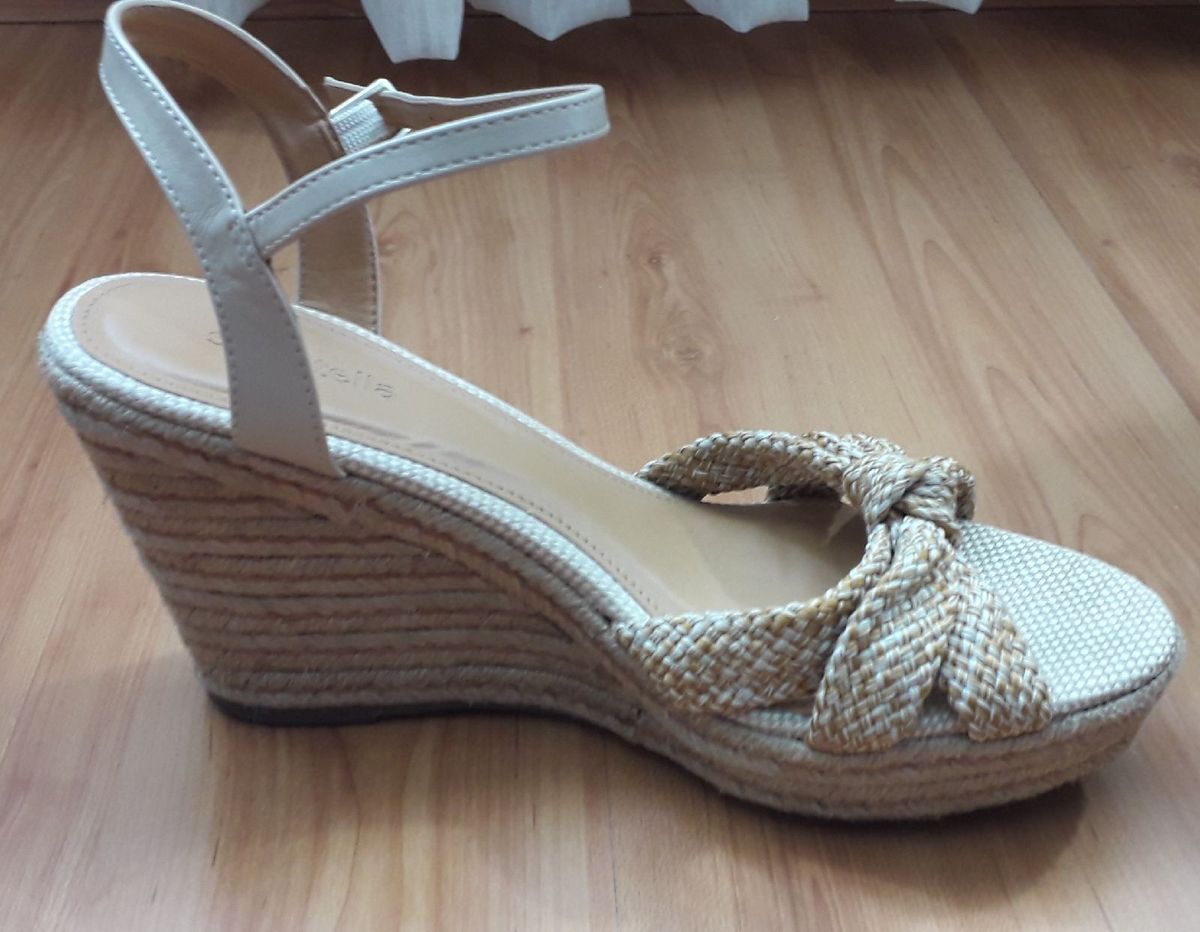 anabela preta amarração