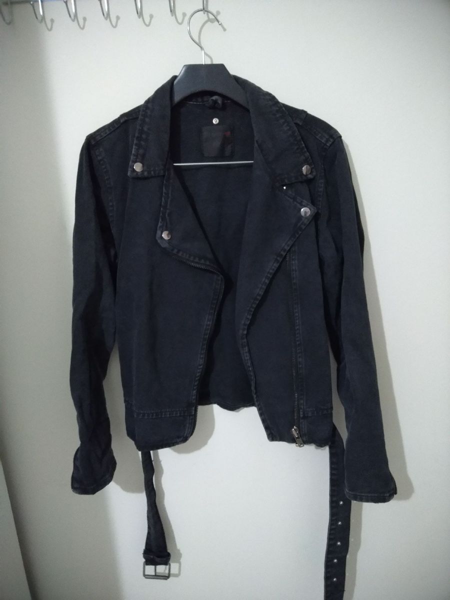 jaqueta jeans biker
