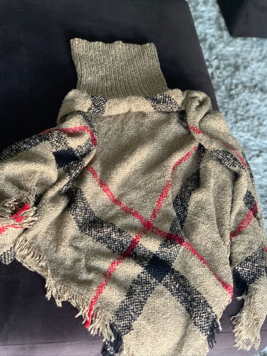 burberry inspired poncho